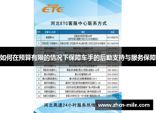 如何在预算有限的情况下保障车手的后勤支持与服务保障
